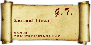 Gauland Tímea névjegykártya
